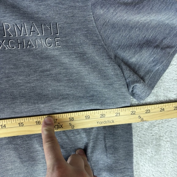 Armani Exchange A|X Mens XL HeatherGray Polo Shirt Short Sleeve - Picture 4 of 6